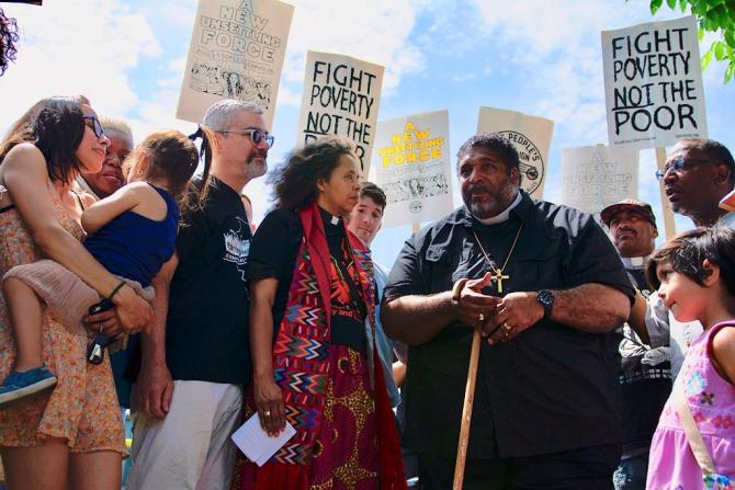 Photo of RRA members protesting with the Poor People's Campaign