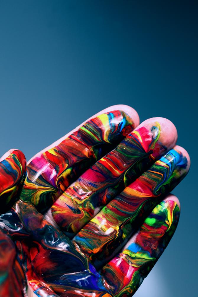 multicolored hand