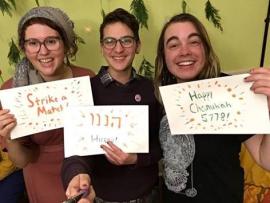 Ariana Katz, Reconstructionist Rabbinical Student Celebrates Hanukkah with Hinenu participants