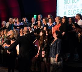 Bet Haverim chorus performs at bioethics conference