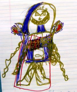 Child's drawing of High Priest's garb Child's drawing of High Priest's garb
