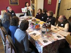 Or Zarua congregants gather in a member’s home pre-pandemic