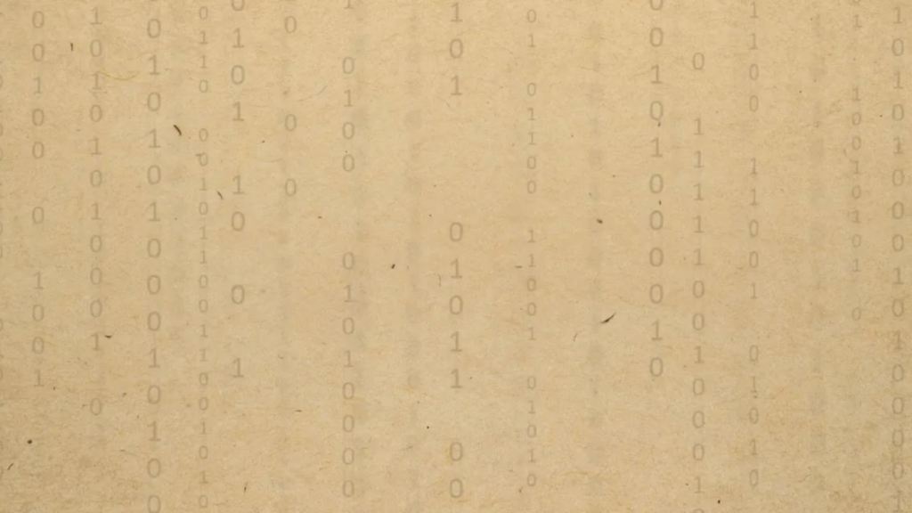 paper with binary code