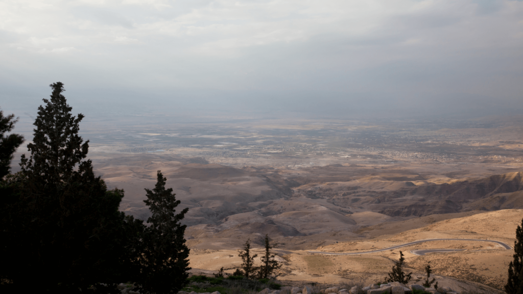 Aerial view of a desert