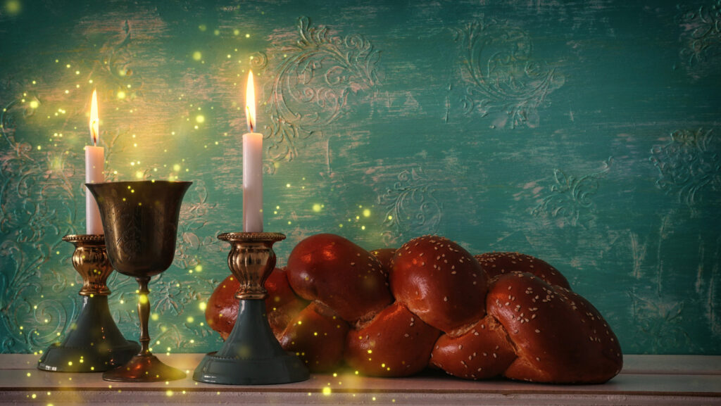 Challah and candles