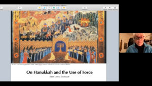 screen shot of zoom session with Rabbi Donna Kirshbaum