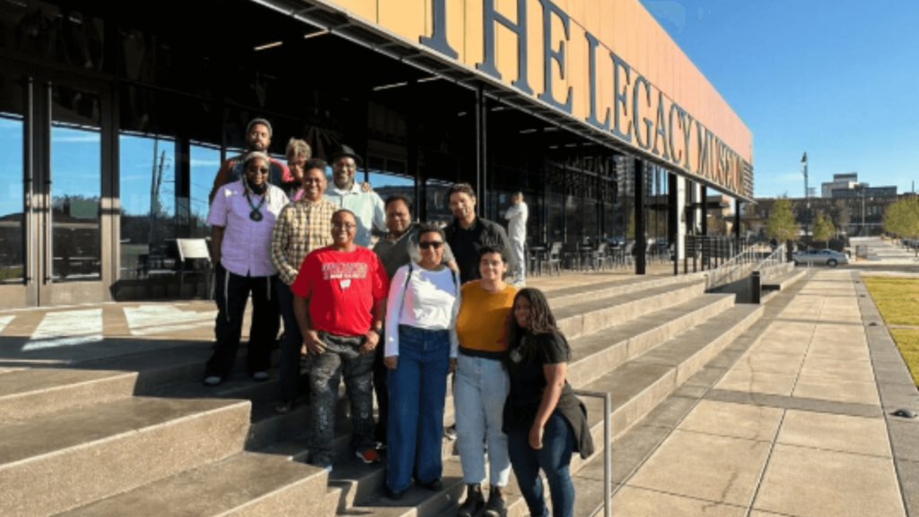 Participants in a recent Reconstructionist pilgrimage for Jews of African descent visit the Legacy Museum in Montgomery, AL.