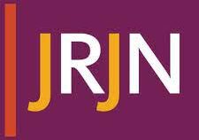 Logo with letters JRN in white and orange on a purple background, with an orange vertical stripe on the left.