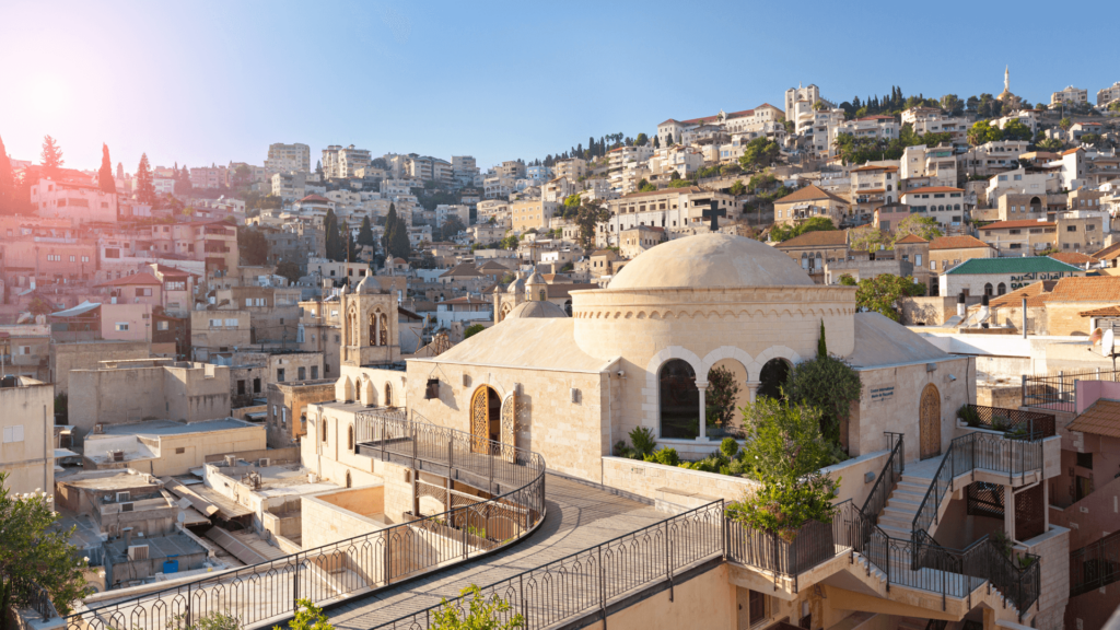 High view of Israeli city