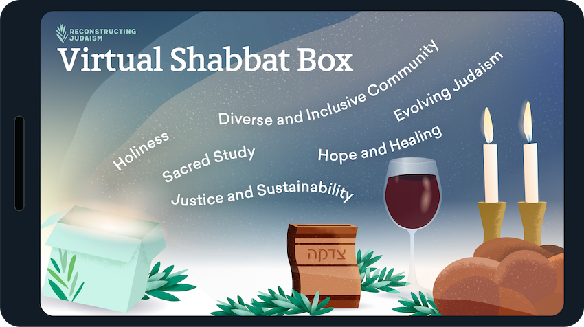 Virtual Shabbat Box illustration