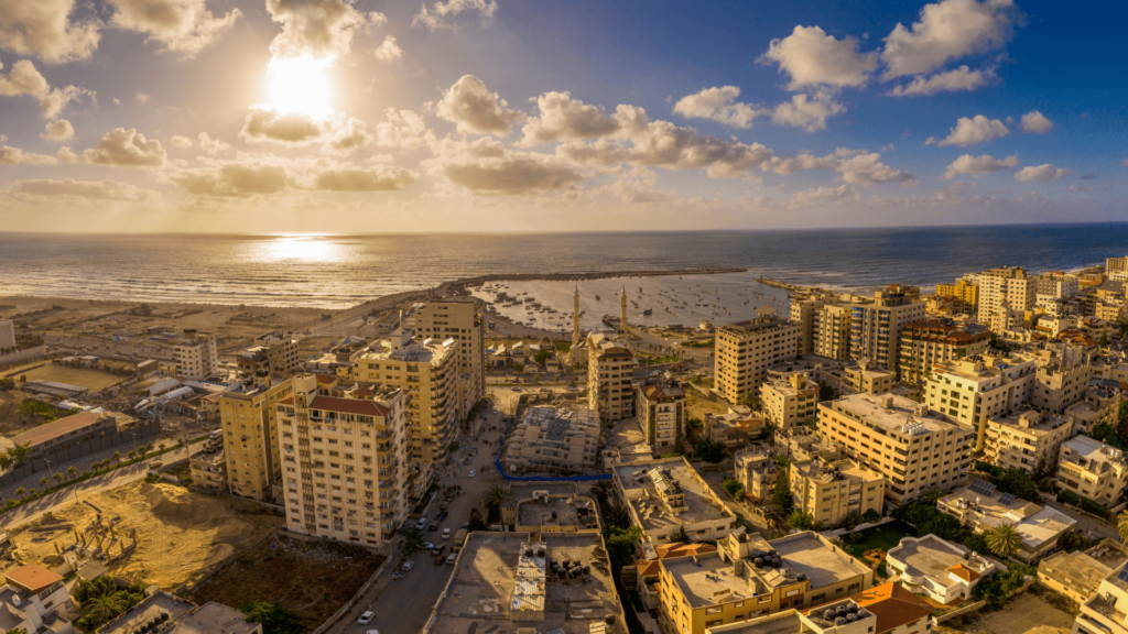 Aerial view of a city in Israel