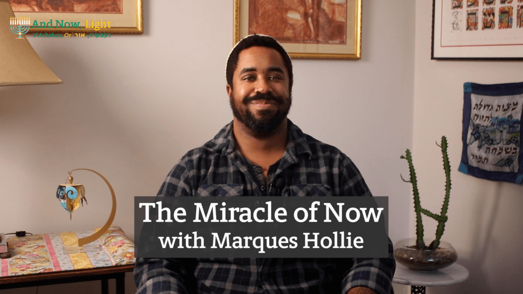 Marques Hollie with a text overlay: The Miracle of Now