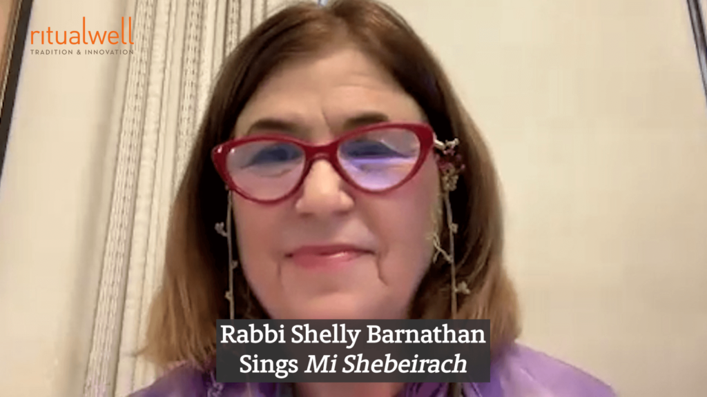 Video still of Rabbi Shelly Barnathan singing Mi Shebeirach