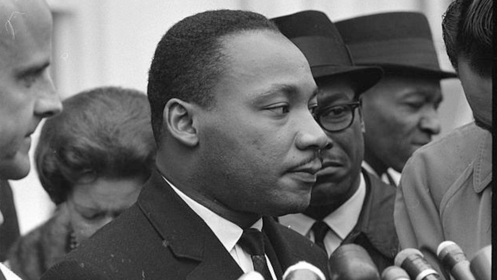 Martin Luther King, Jr. giving a speech