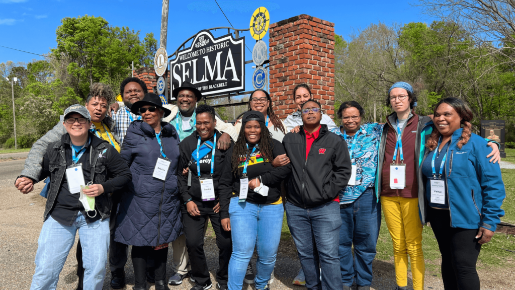 Reconstructing Judiasm rabbis of various races together in Selma, Alabama
