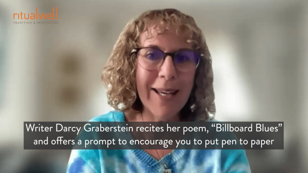 Screenshot of Poet Darcy Graberstein reciting her poem