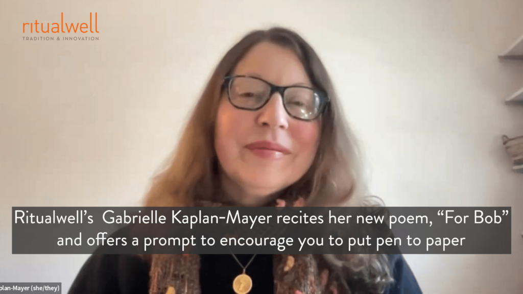 Screenshot of Gabrielle Kaplan-Mayer reciting a poem