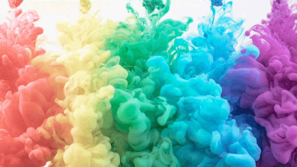A liquid rainbow pattern