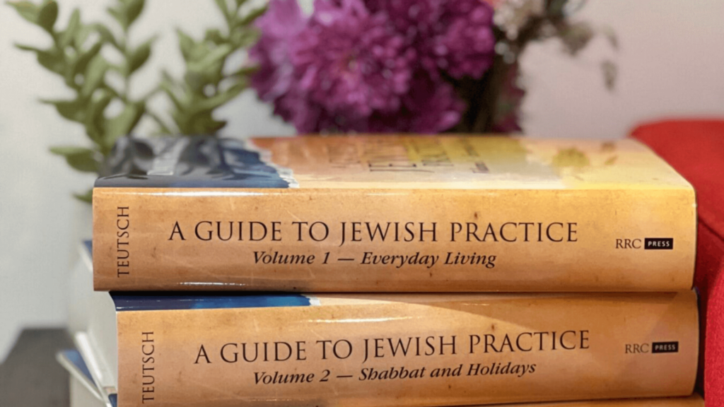 “The Guide to Jewish Practice" volumes 1 and 2, stacked