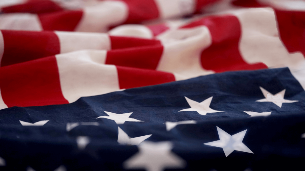 Close-up of the American flag