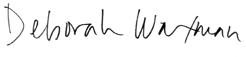 Handwritten signature reading Deborah Wayman in black ink on a white background.
